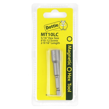 Dottie L.H. Dottie 5/16'' x 2-9/16'' Magnetic Nut Driver (Carded) MT10LC